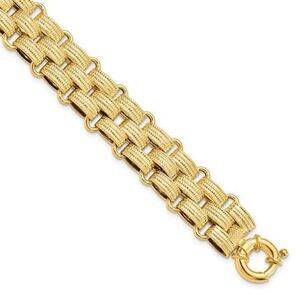 Leslie's 14K Gold Polished Basket Weave Fancy Bracelet